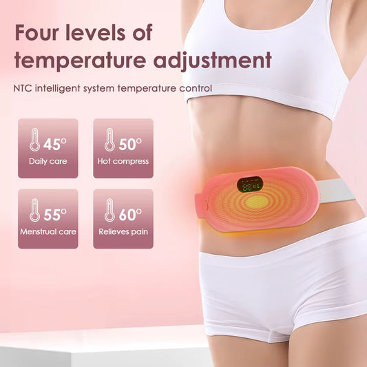 Electric Heating Waist Massage Belt Abdominal Menstrual Heating Pad Belly Warm Palace Belt for Period Cramp Relief