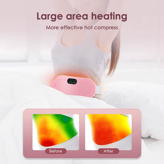 Electric Heating Waist Massage Belt Abdominal Menstrual Heating Pad Belly Warm Palace Belt for Period Cramp Relief